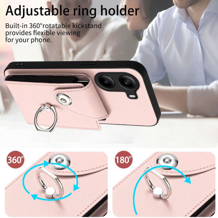For Xiaomi Poco X7 Pro Organ Card Bag Ring Holder Phone Case