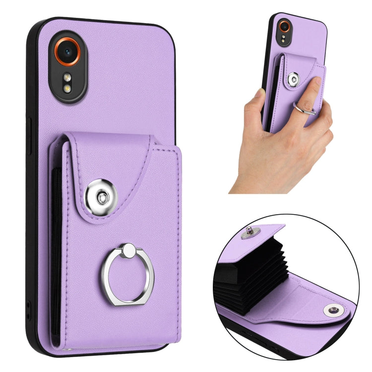 For Samsung Galaxy XCover7 Organ Card Bag Ring Holder Phone Case