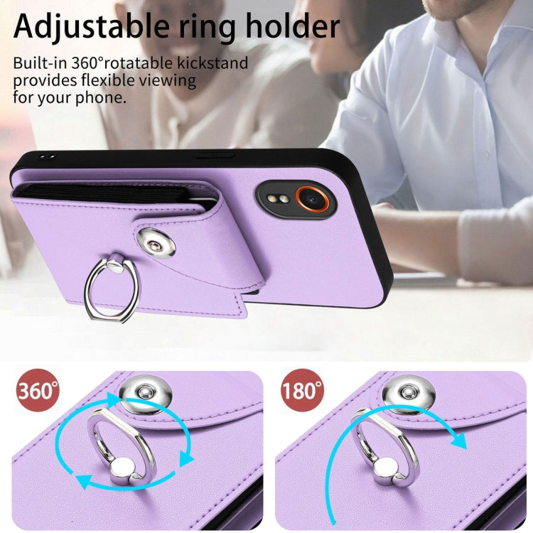 For Samsung Galaxy XCover7 Organ Card Bag Ring Holder Phone Case