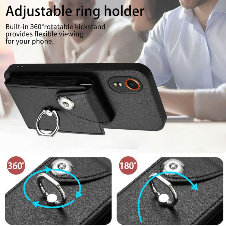 For Samsung Galaxy XCover7 Organ Card Bag Ring Holder Phone Case
