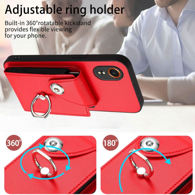 For Samsung Galaxy XCover7 Organ Card Bag Ring Holder Phone Case