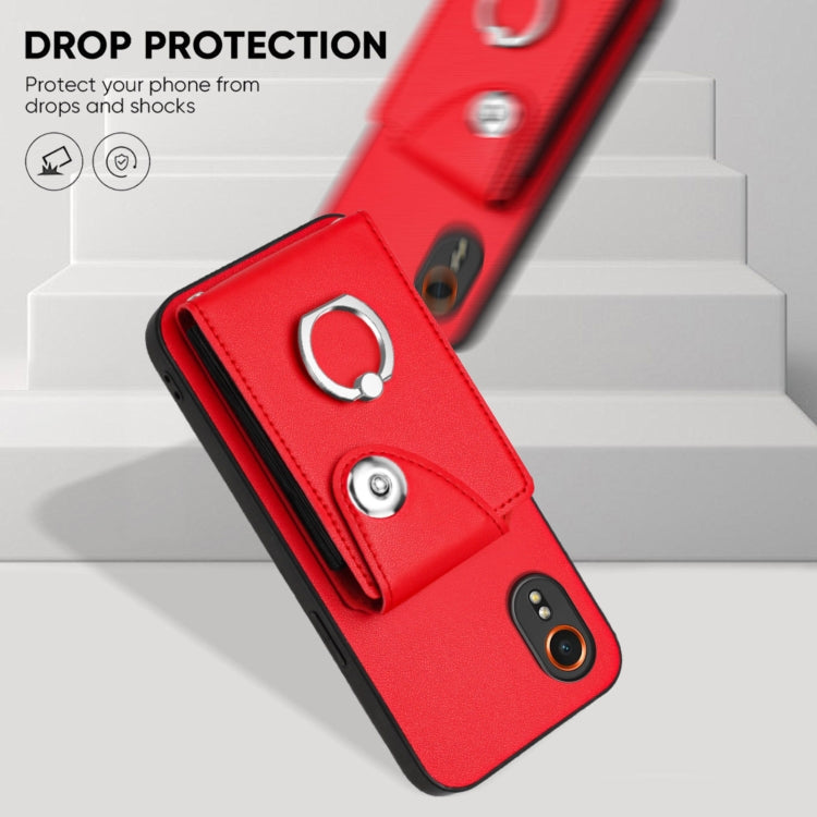 For Samsung Galaxy XCover7 Organ Card Bag Ring Holder Phone Case