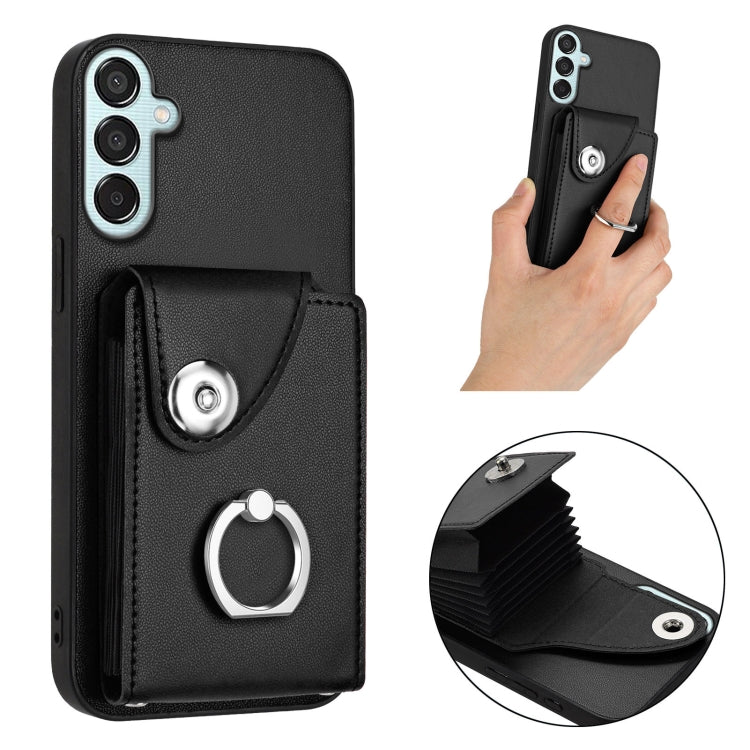 For Samsung Galaxy F15 / M15 Organ Card Bag Ring Holder Phone Case
