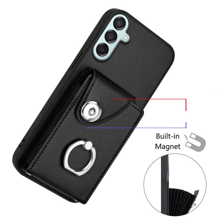 For Samsung Galaxy F15 / M15 Organ Card Bag Ring Holder Phone Case