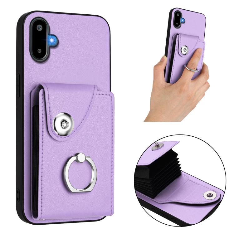 For Samsung Galaxy F06 5G / M06 5G Organ Card Bag Ring Holder Phone Case