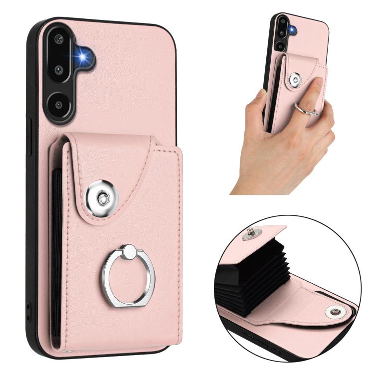 For Samsung Galaxy M16 5G / F16 5G Organ Card Bag Ring Holder Phone Case