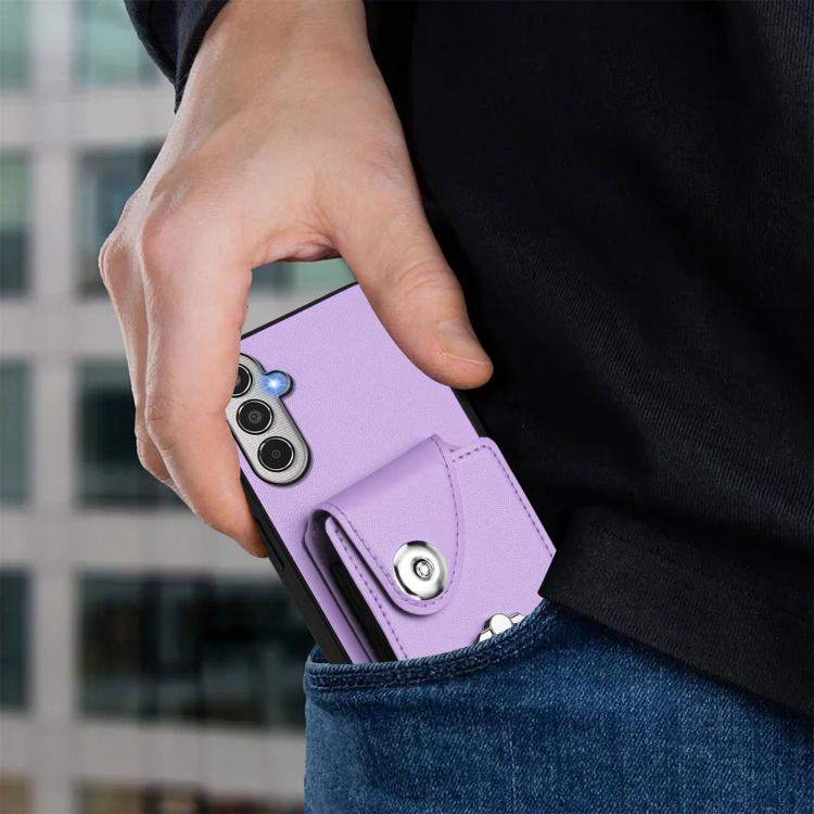 For Samsung Galaxy M35 5G Organ Card Bag Ring Holder Phone Case