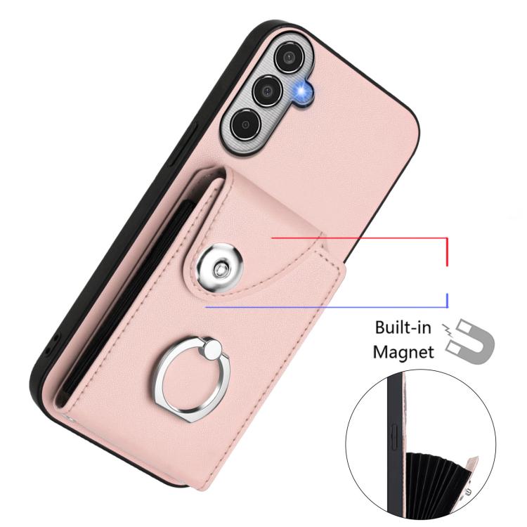 For Samsung Galaxy M35 5G Organ Card Bag Ring Holder Phone Case