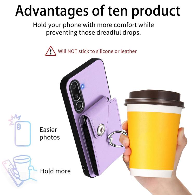 For Samsung Galaxy M56 5G Organ Card Bag Ring Holder Phone Case