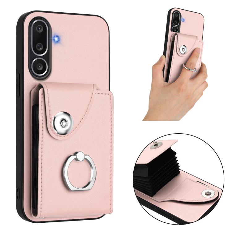 For Samsung Galaxy M56 5G Organ Card Bag Ring Holder Phone Case