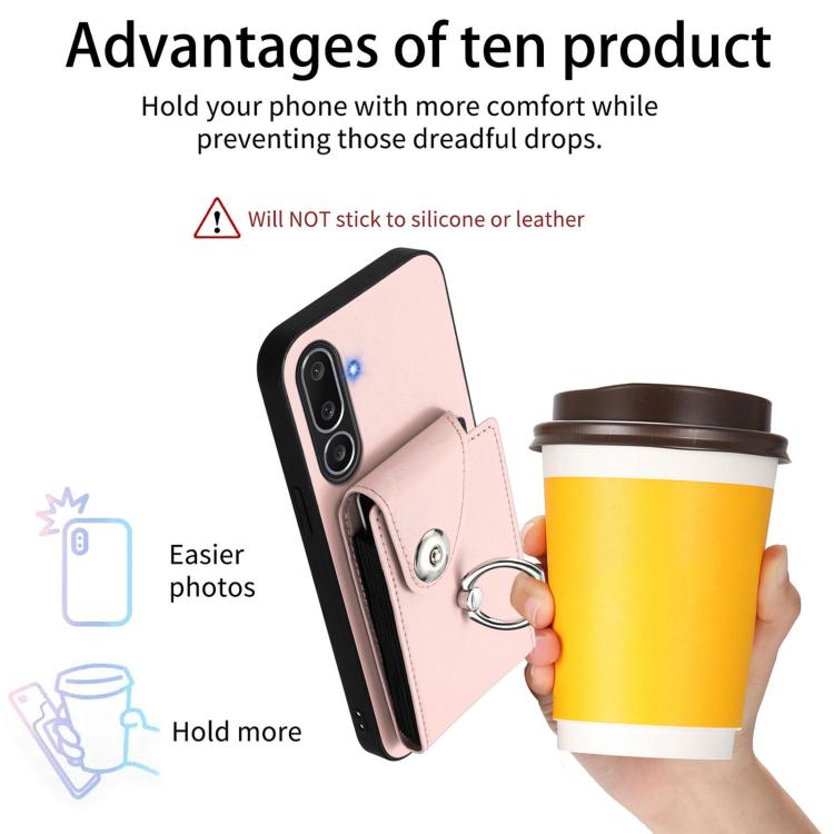 For Samsung Galaxy M56 5G Organ Card Bag Ring Holder Phone Case