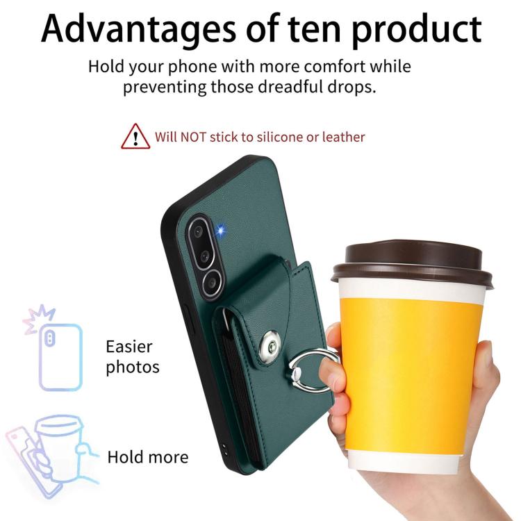 For Samsung Galaxy M56 5G Organ Card Bag Ring Holder Phone Case