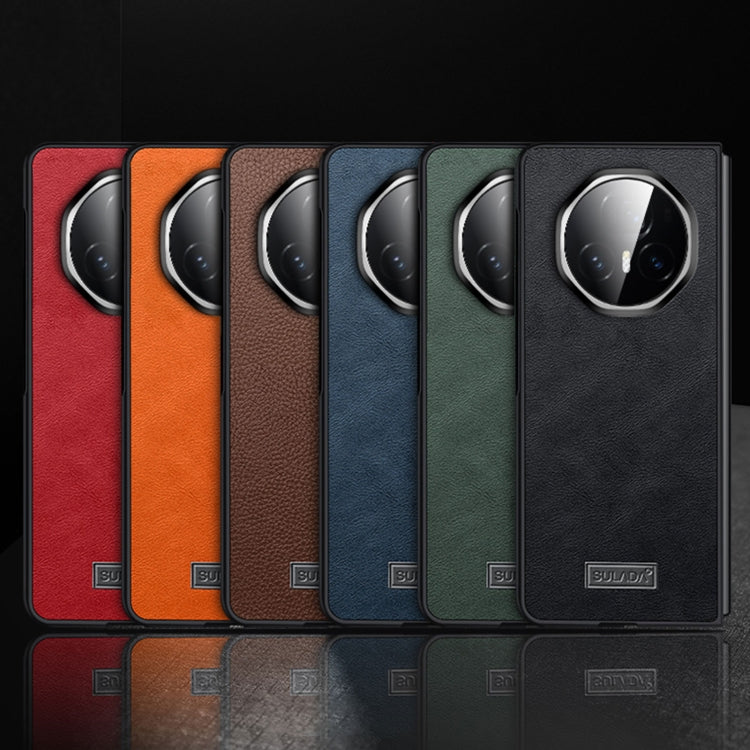 For Honor Magic Vs3 SULADA Shockproof TPU + Handmade Leather Phone Case