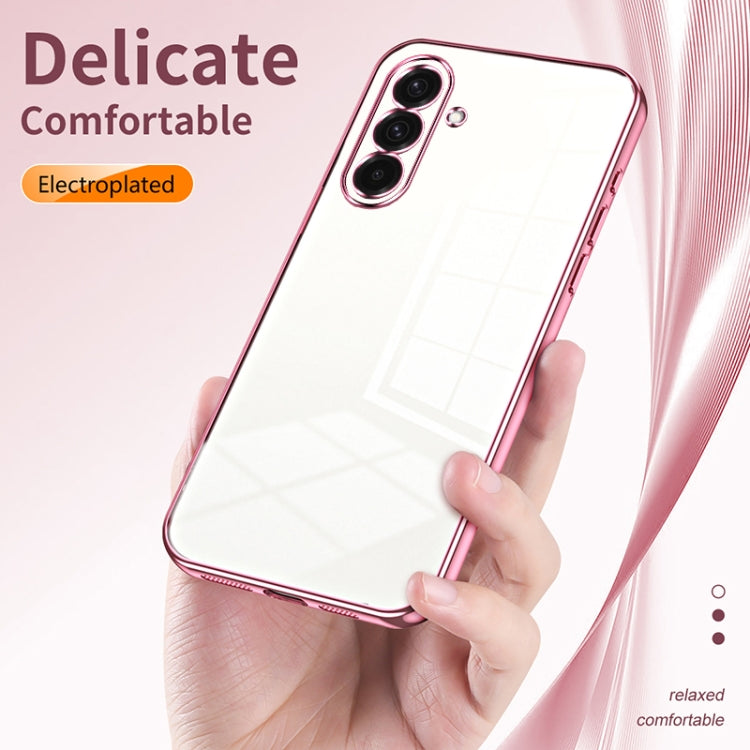 For Samsung Galaxy A36 Transparent Plating Fine Hole Phone Case