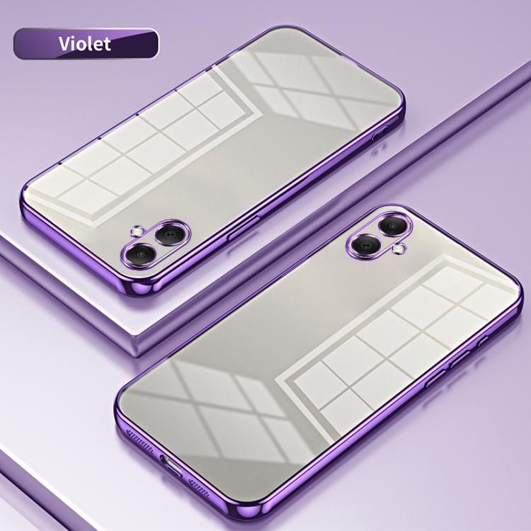 For Samsung Galaxy A07 Transparent Plating Fine Hole Phone Case