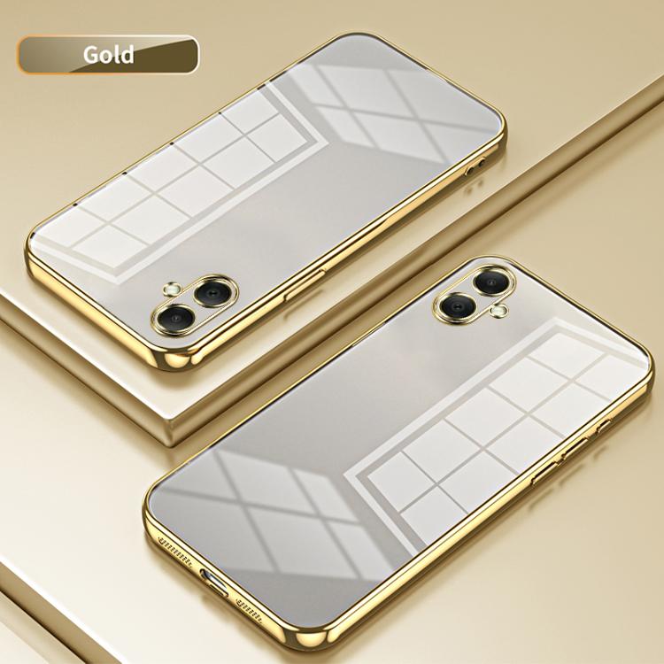 For Samsung Galaxy A07 Transparent Plating Fine Hole Phone Case