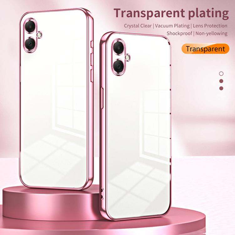 For Samsung Galaxy A07 Transparent Plating Fine Hole Phone Case