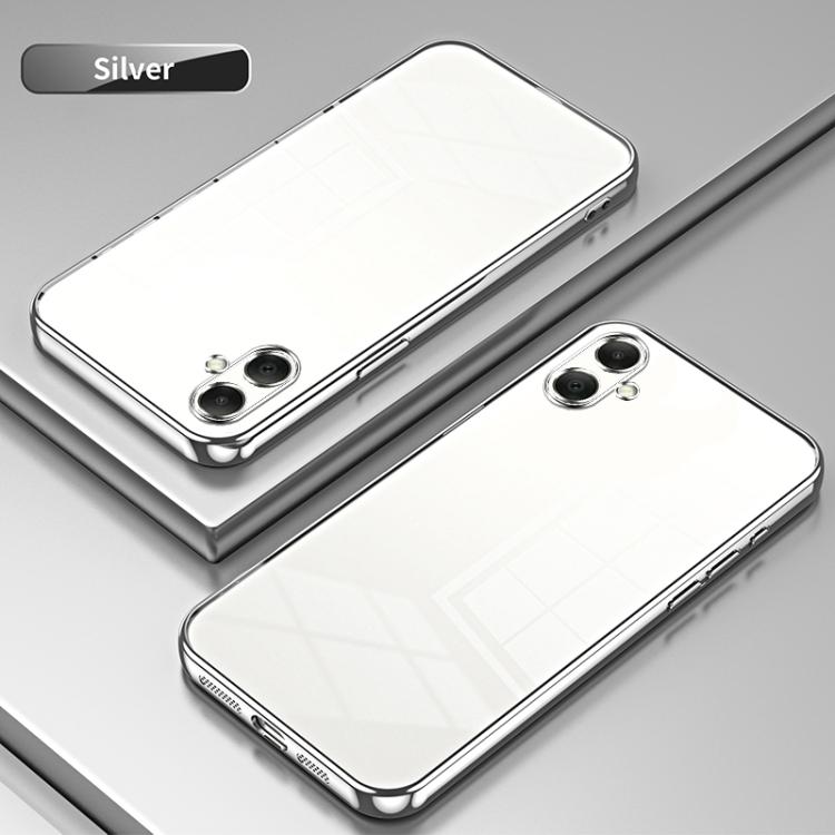 For Samsung Galaxy A07 Transparent Plating Fine Hole Phone Case
