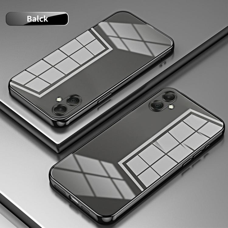 For Samsung Galaxy A07 Transparent Plating Fine Hole Phone Case