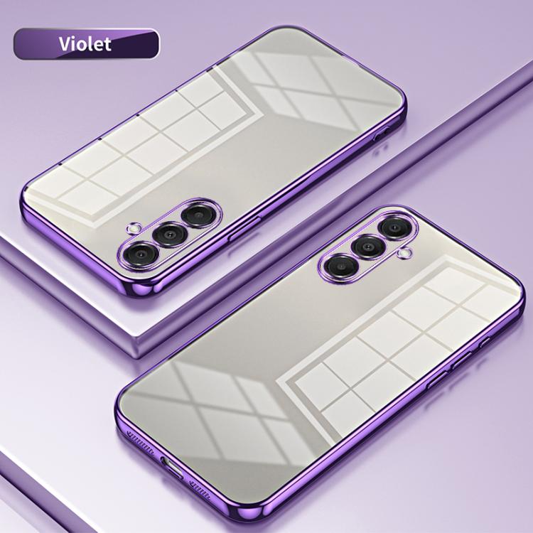 For Samsung Galaxy A17 Transparent Plating Fine Hole Phone Case