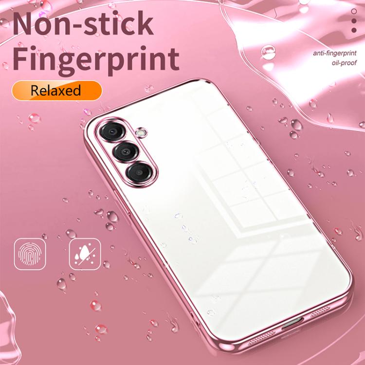 For Samsung Galaxy A17 Transparent Plating Fine Hole Phone Case