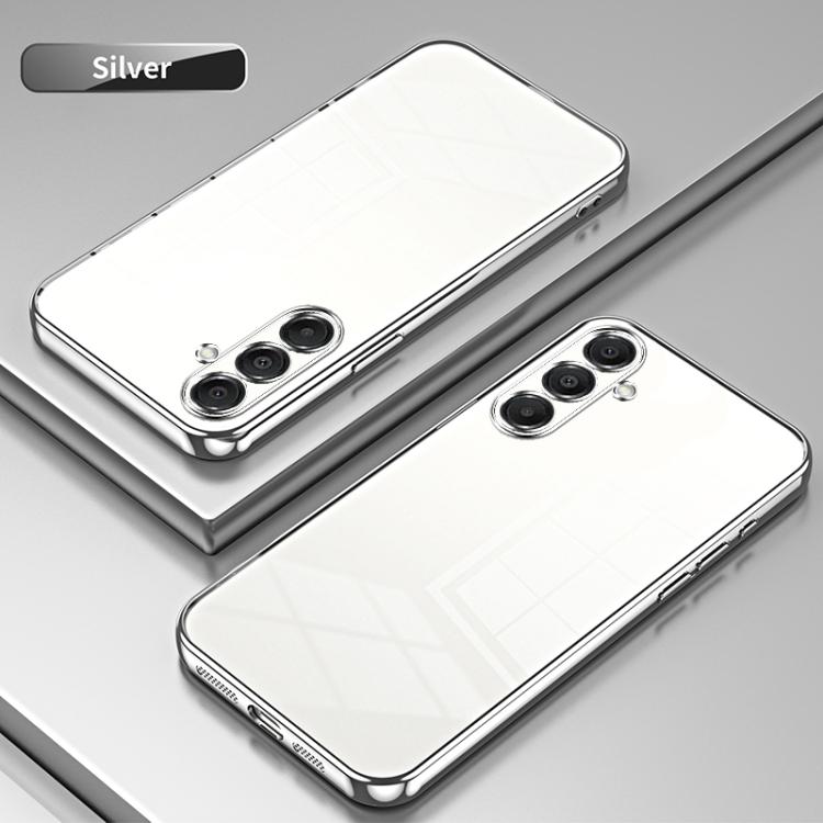 For Samsung Galaxy A17 Transparent Plating Fine Hole Phone Case