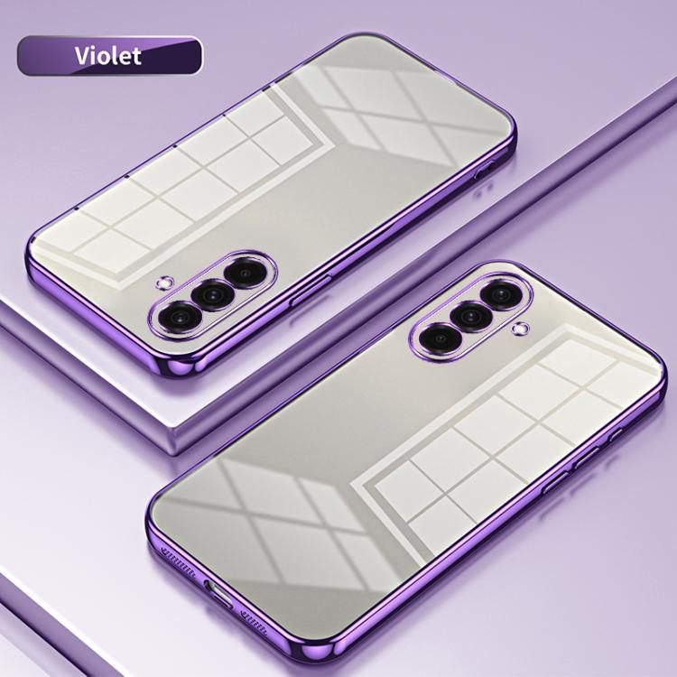 For Samsung Galaxy A37 5G Transparent Plating Fine Hole Phone Case