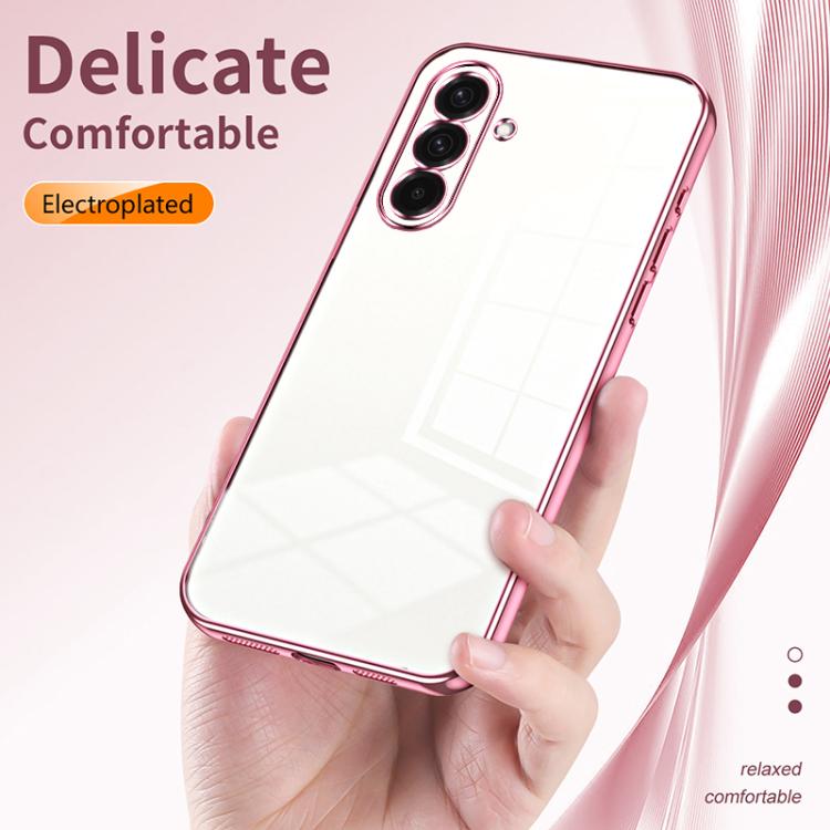 For Samsung Galaxy A37 5G Transparent Plating Fine Hole Phone Case