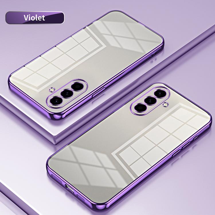 For Samsung Galaxy A57 5G Transparent Plating Fine Hole Phone Case
