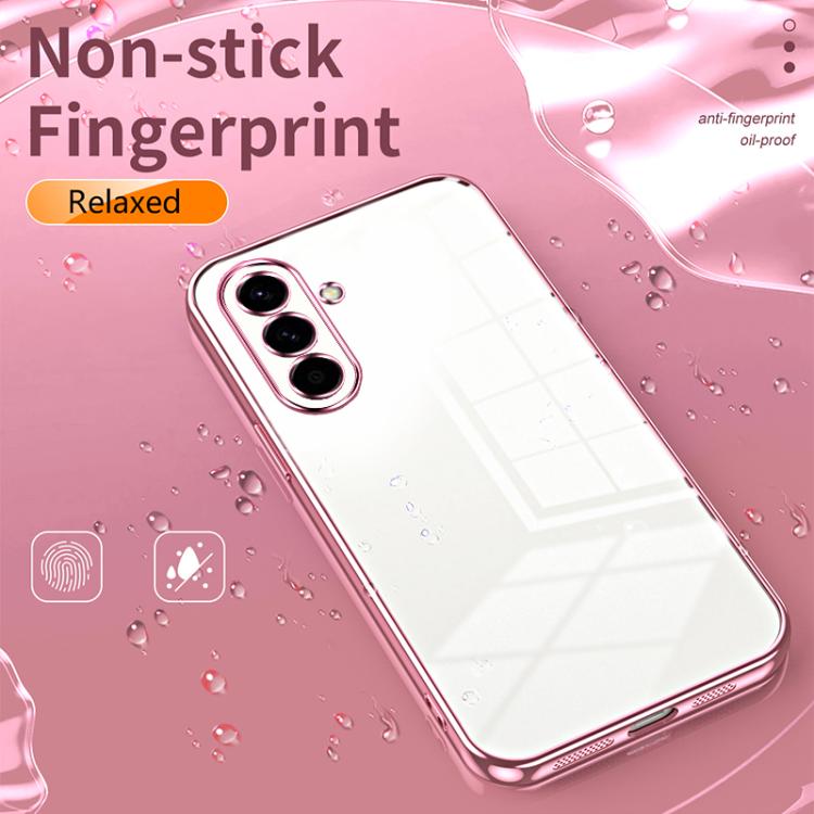 For Samsung Galaxy A57 5G Transparent Plating Fine Hole Phone Case
