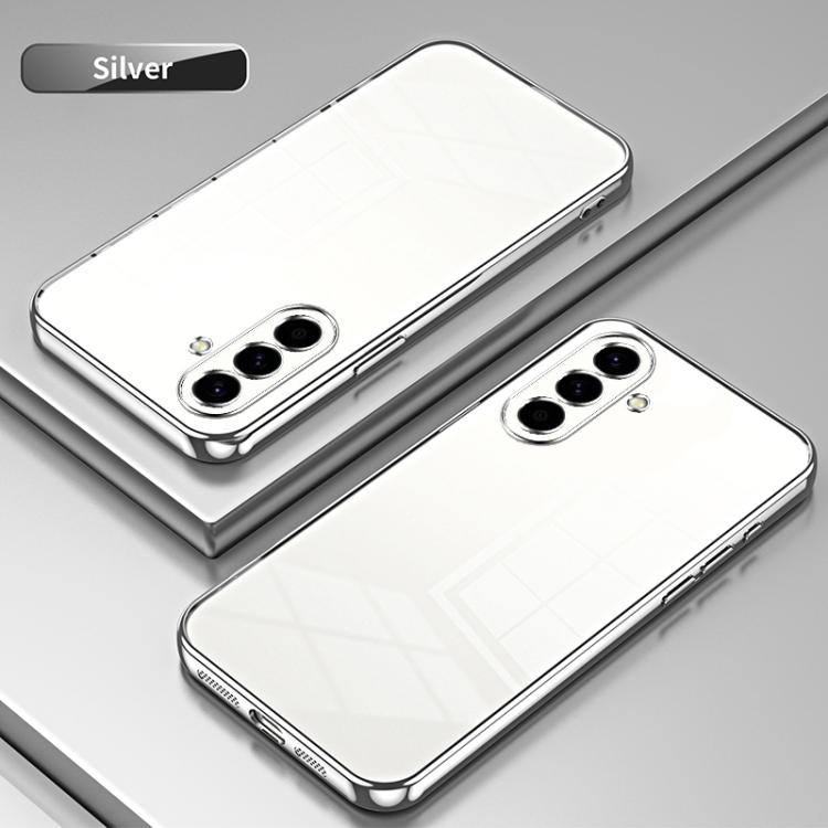 For Samsung Galaxy A57 5G Transparent Plating Fine Hole Phone Case
