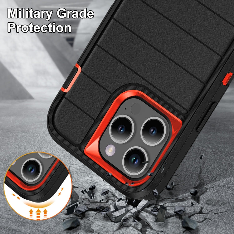 For iPhone 15 Pro Max Defender Gen2 Rugged PC + Silicone Phone Case with Holder