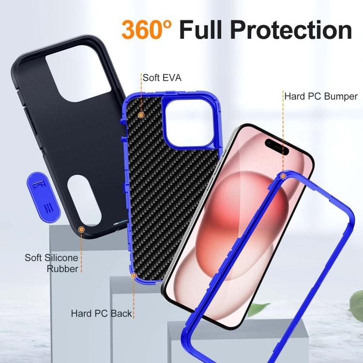 For iPhone 15 Pro Max Defender Gen2 Rugged PC + Silicone Phone Case with Holder