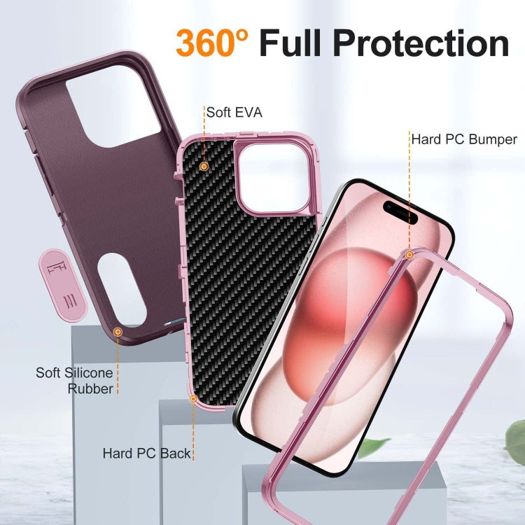 For iPhone 15 Pro Max Defender Gen2 Rugged PC + Silicone Phone Case with Holder