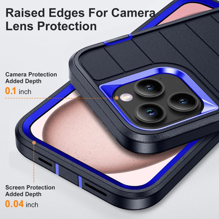 For iPhone 15 Pro Defender Gen2 Rugged PC + Silicone Phone Case with Holder