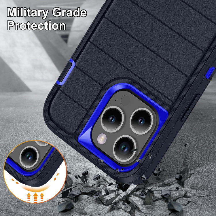 For iPhone 15 Pro Defender Gen2 Rugged PC + Silicone Phone Case with Holder
