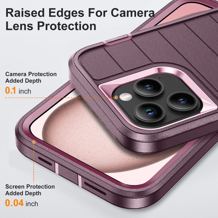 For iPhone 15 Pro Defender Gen2 Rugged PC + Silicone Phone Case with Holder