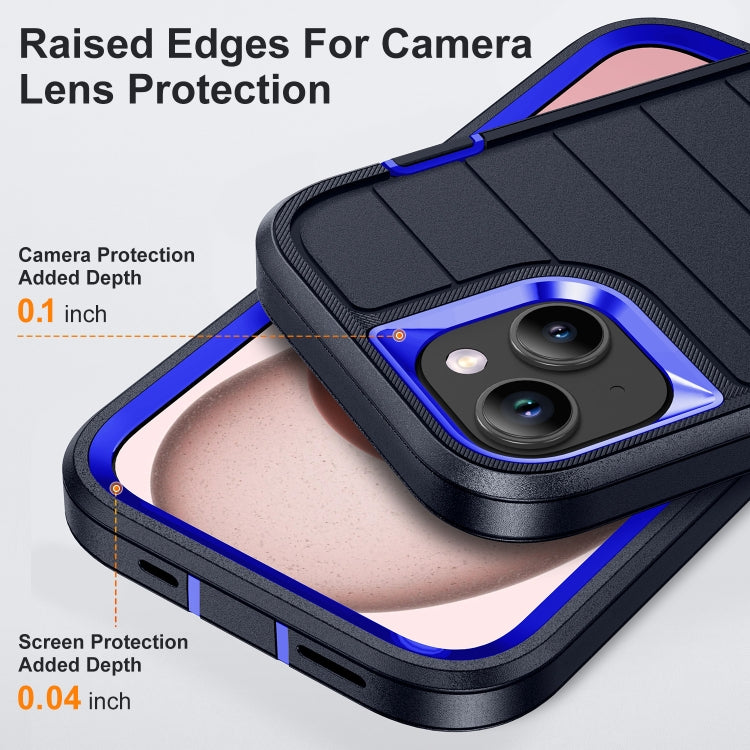 For iPhone 15 Defender Gen2 Rugged PC + Silicone Phone Case with Holder