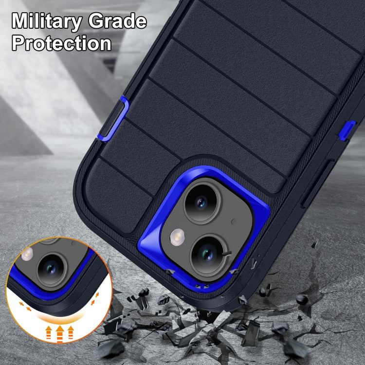 For iPhone 15 Defender Gen2 Rugged PC + Silicone Phone Case with Holder