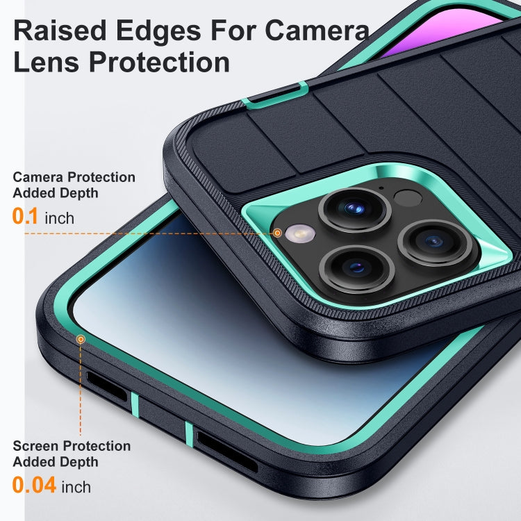 For iPhone 14 Pro Max Defender Gen2 Rugged PC + Silicone Phone Case with Holder