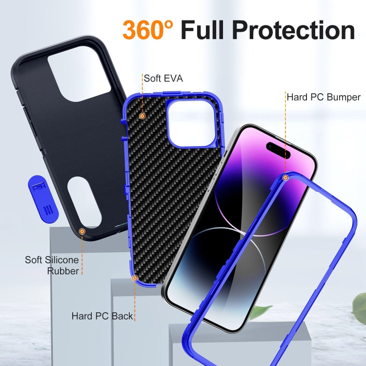 For iPhone 14 Pro Max Defender Gen2 Rugged PC + Silicone Phone Case with Holder
