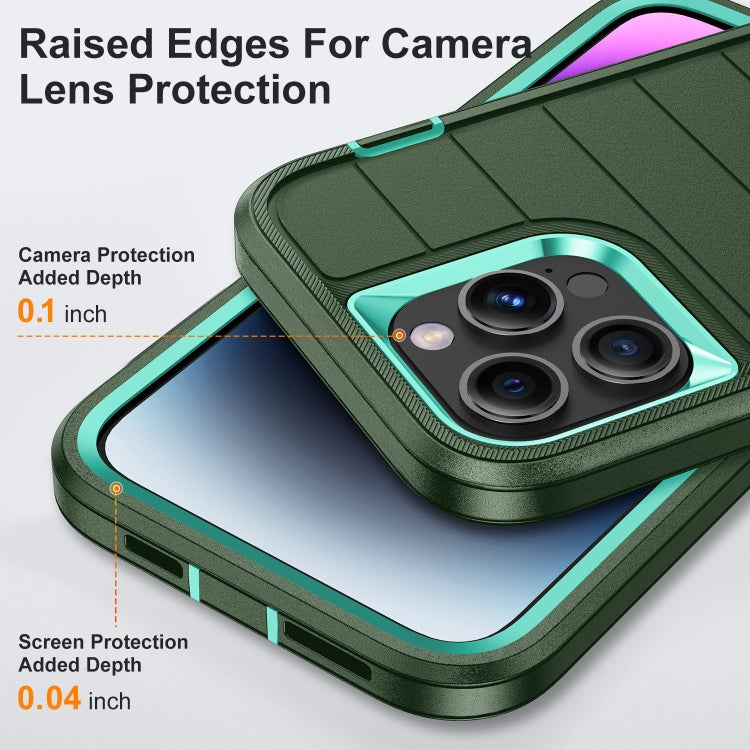 For iPhone 14 Pro Max Defender Gen2 Rugged PC + Silicone Phone Case with Holder