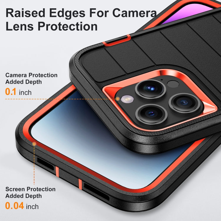 For iPhone 14 Pro Defender Gen2 Rugged PC + Silicone Phone Case with Holder