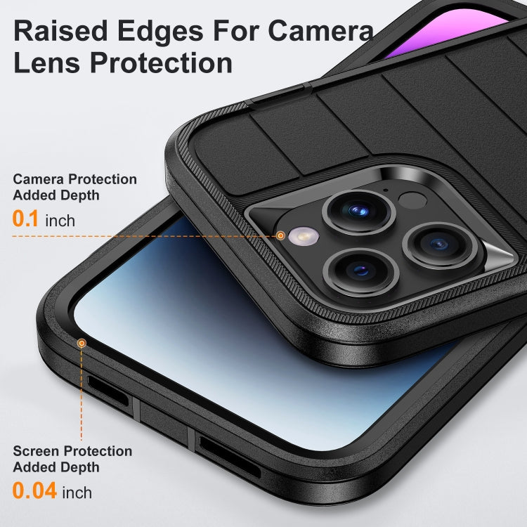 For iPhone 14 Pro Defender Gen2 Rugged PC + Silicone Phone Case with Holder