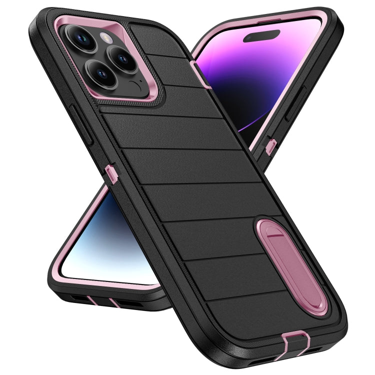 For iPhone 14 Pro Defender Gen2 Rugged PC + Silicone Phone Case with Holder