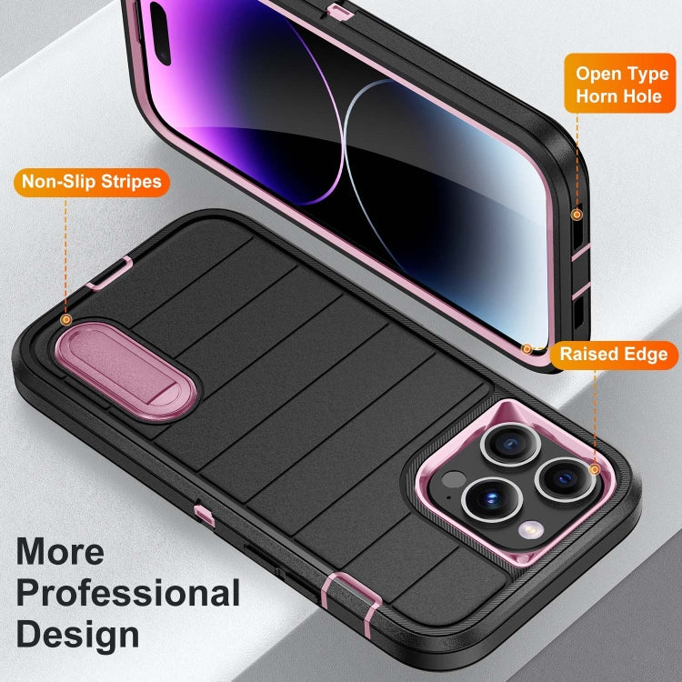For iPhone 14 Pro Defender Gen2 Rugged PC + Silicone Phone Case with Holder