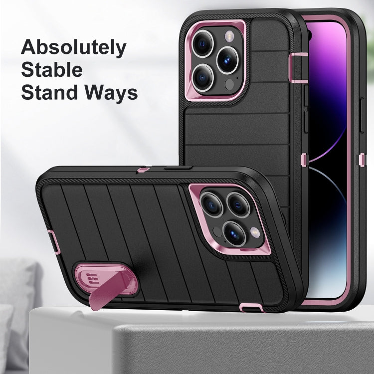 For iPhone 14 Pro Defender Gen2 Rugged PC + Silicone Phone Case with Holder