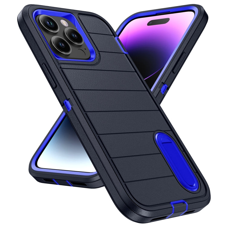 For iPhone 14 Pro Defender Gen2 Rugged PC + Silicone Phone Case with Holder