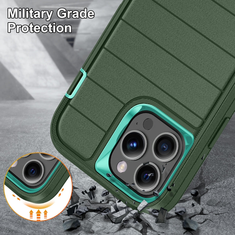 For iPhone 14 Pro Defender Gen2 Rugged PC + Silicone Phone Case with Holder