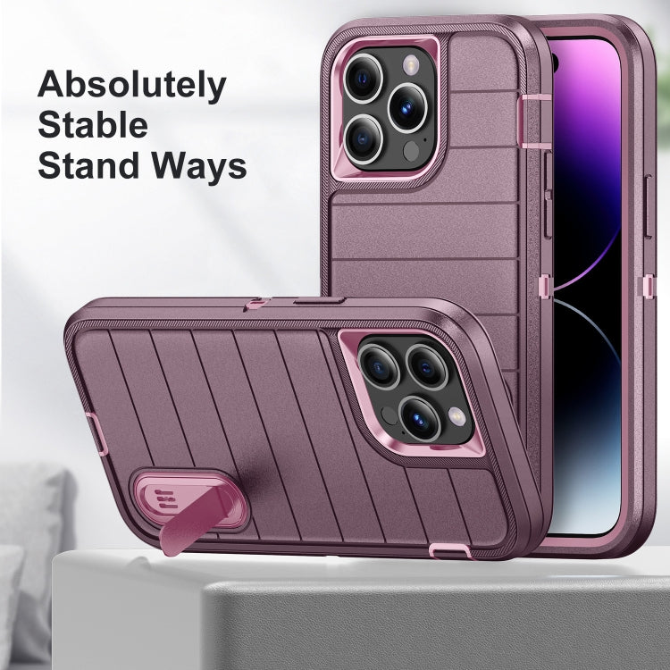 For iPhone 14 Pro Defender Gen2 Rugged PC + Silicone Phone Case with Holder
